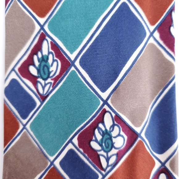 Kenneth Cole New York Men 100% Silk Tie Floral Multicolor Size 60x4 - NWOT - Picture 3 of 6